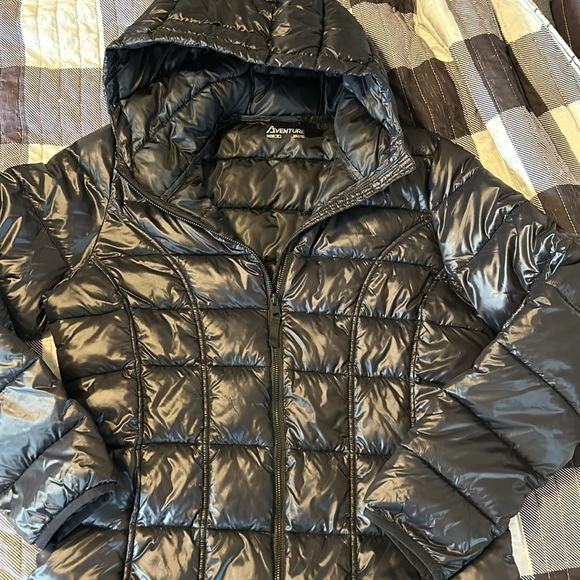 Long black puffer coat - Picture 2 of 6